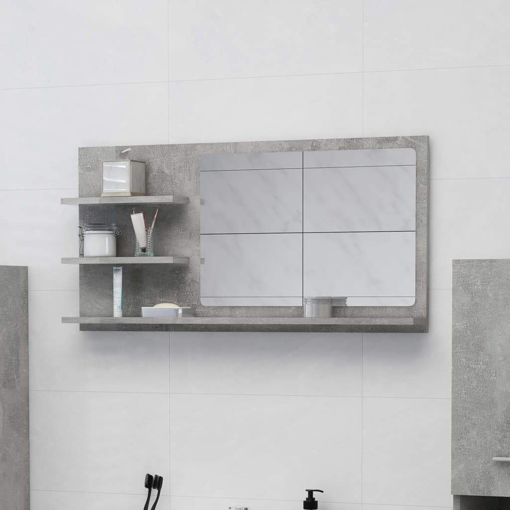 Bathroom Mirror 90X10.5X45 Cm Engineered Wood