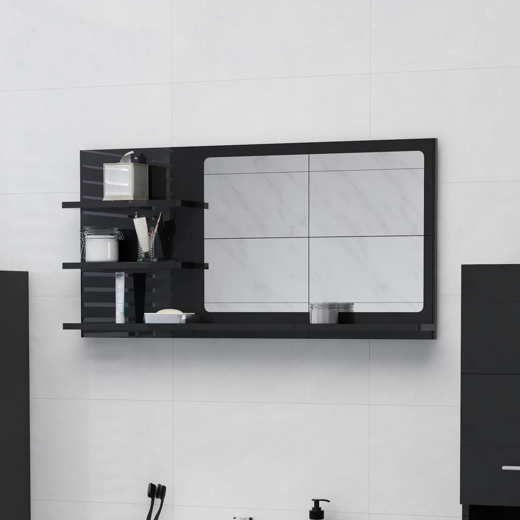 Bathroom Mirror 90X10.5X45 Cm Engineered Wood