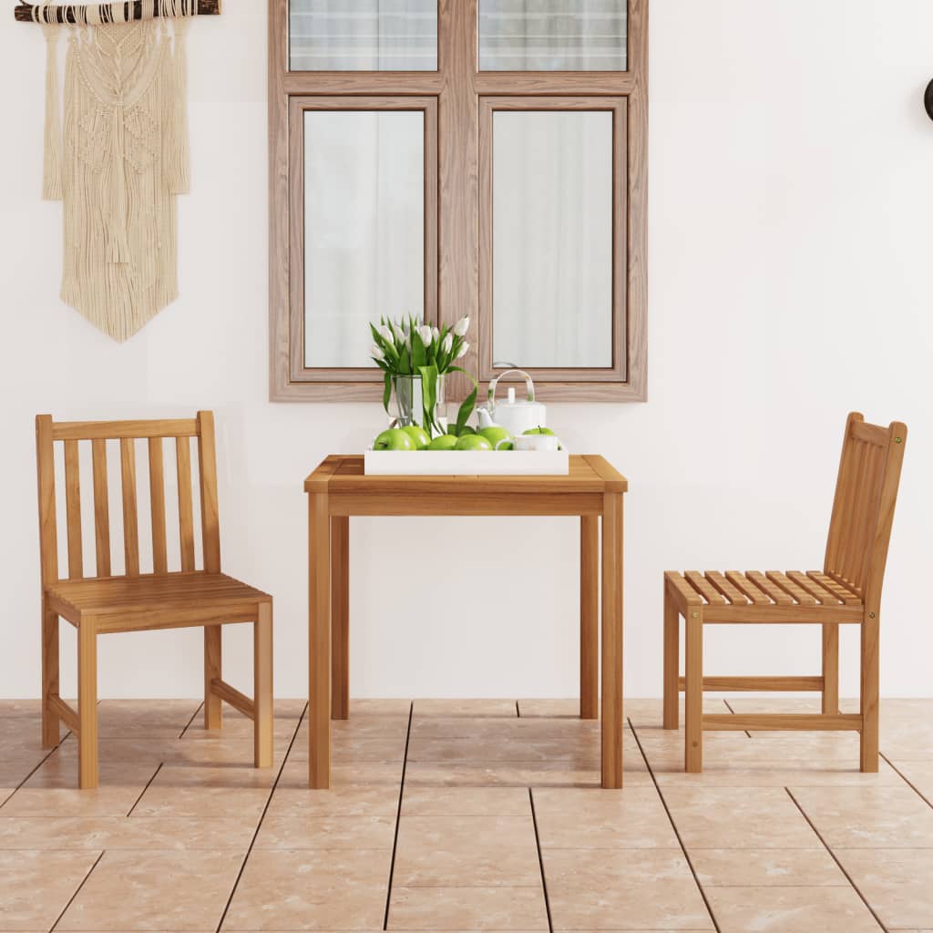 5 Piece Garden Dining Set Solid Teak Wood