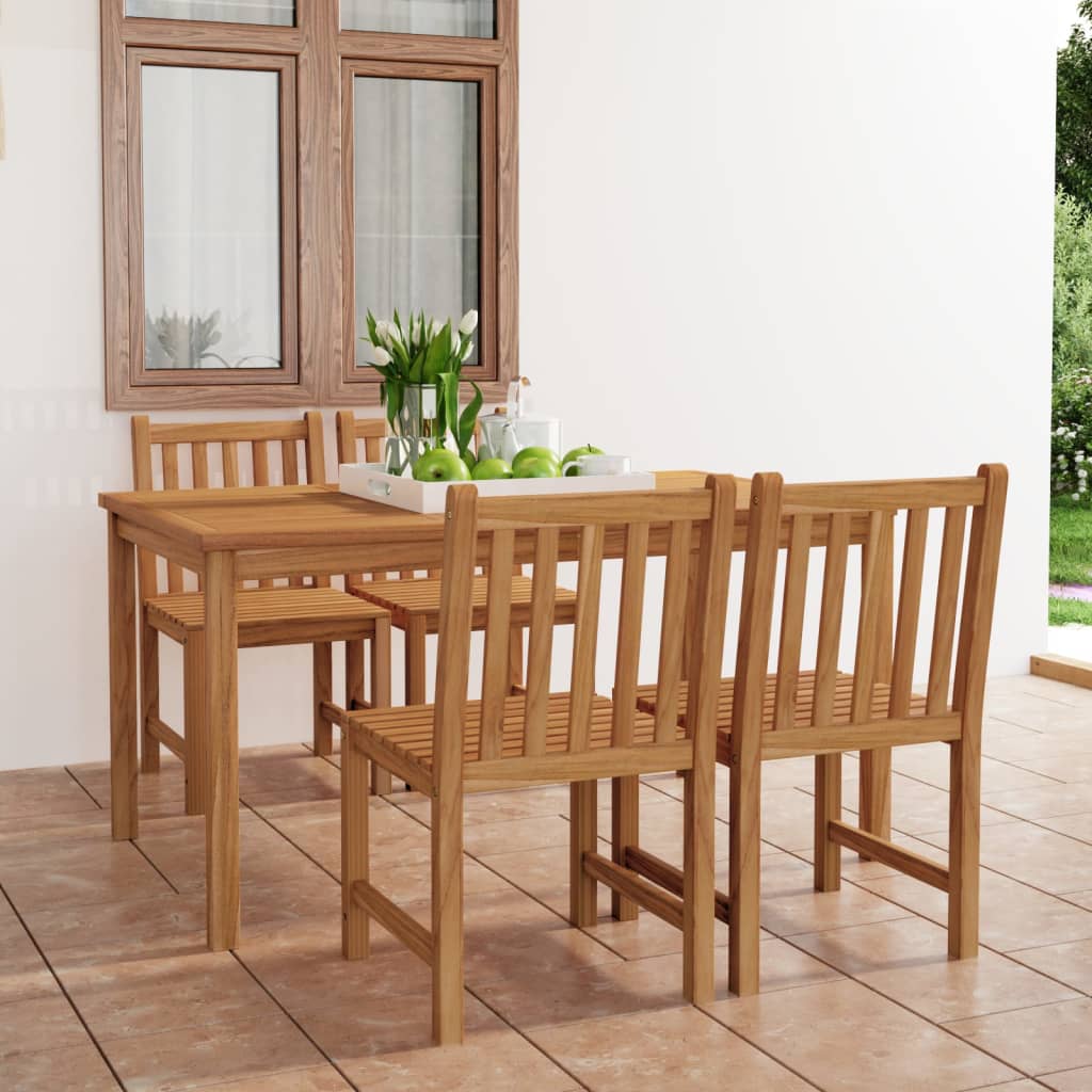 3 Piece Garden Dining Set Solid Wood Teak