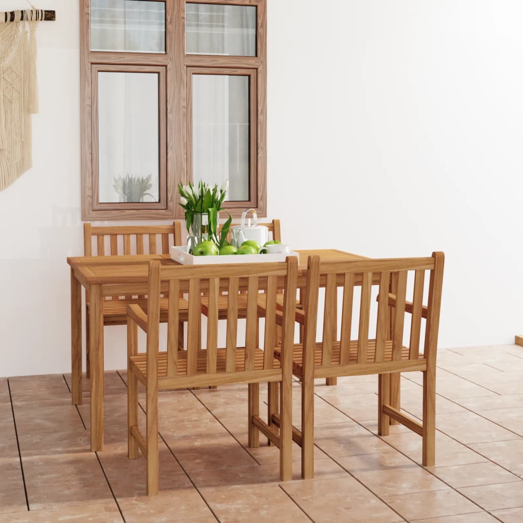 3 Piece Garden Dining Set Solid Wood Teak