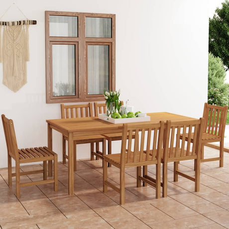 5 Piece Garden Dining Set Solid Wood Teak