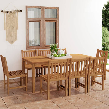 5 Piece Garden Dining Set Solid Wood Teak
