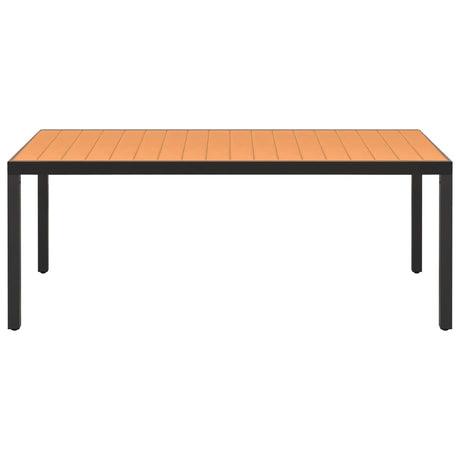 7 Piece Garden Dining Set Black And Brown