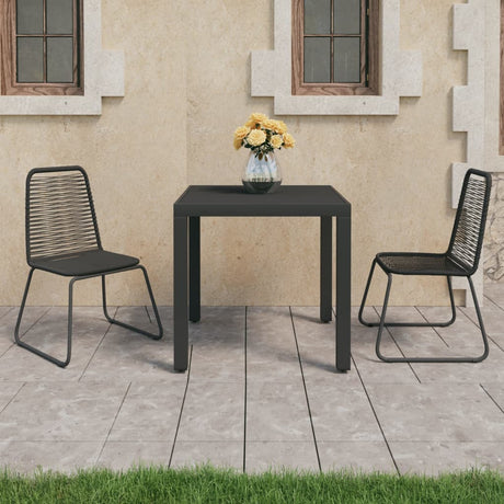 3 Piece Garden Dining Set Pvc Rattan