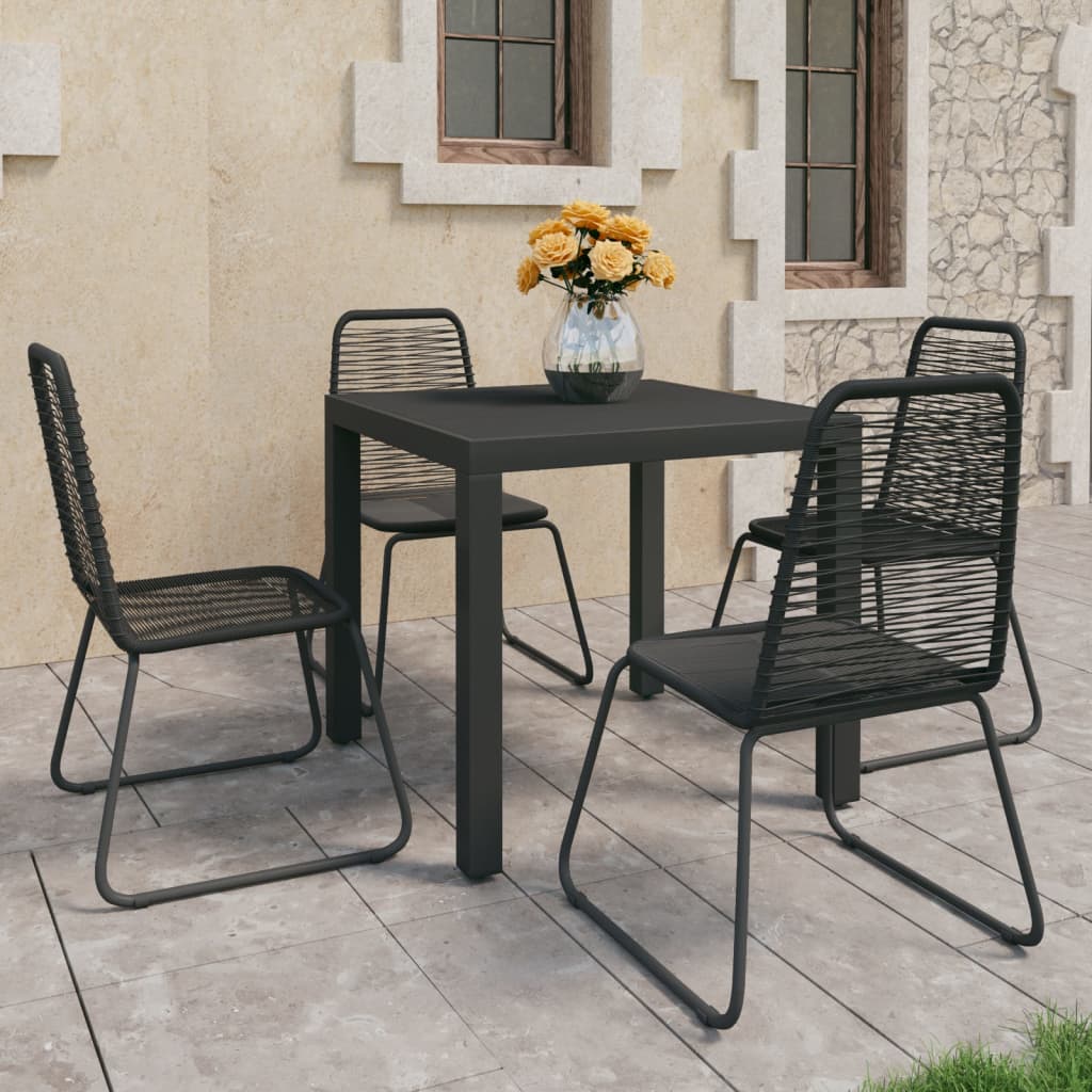 3 Piece Garden Dining Set Pvc Rattan