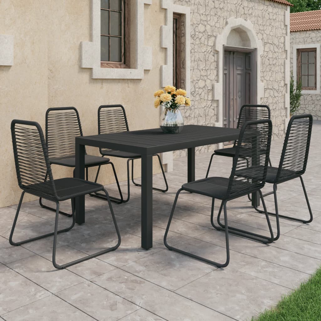 3 Piece Garden Dining Set Pvc Rattan