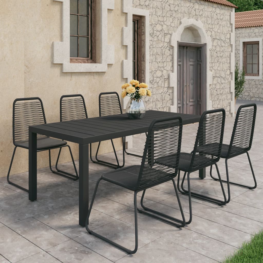3 Piece Garden Dining Set Pvc Rattan
