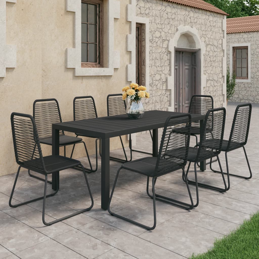 3 Piece Garden Dining Set Pvc Rattan