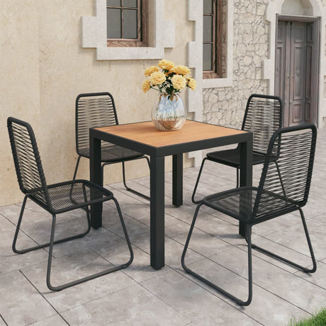3 Piece Garden Dining Set Pvc Rattan
