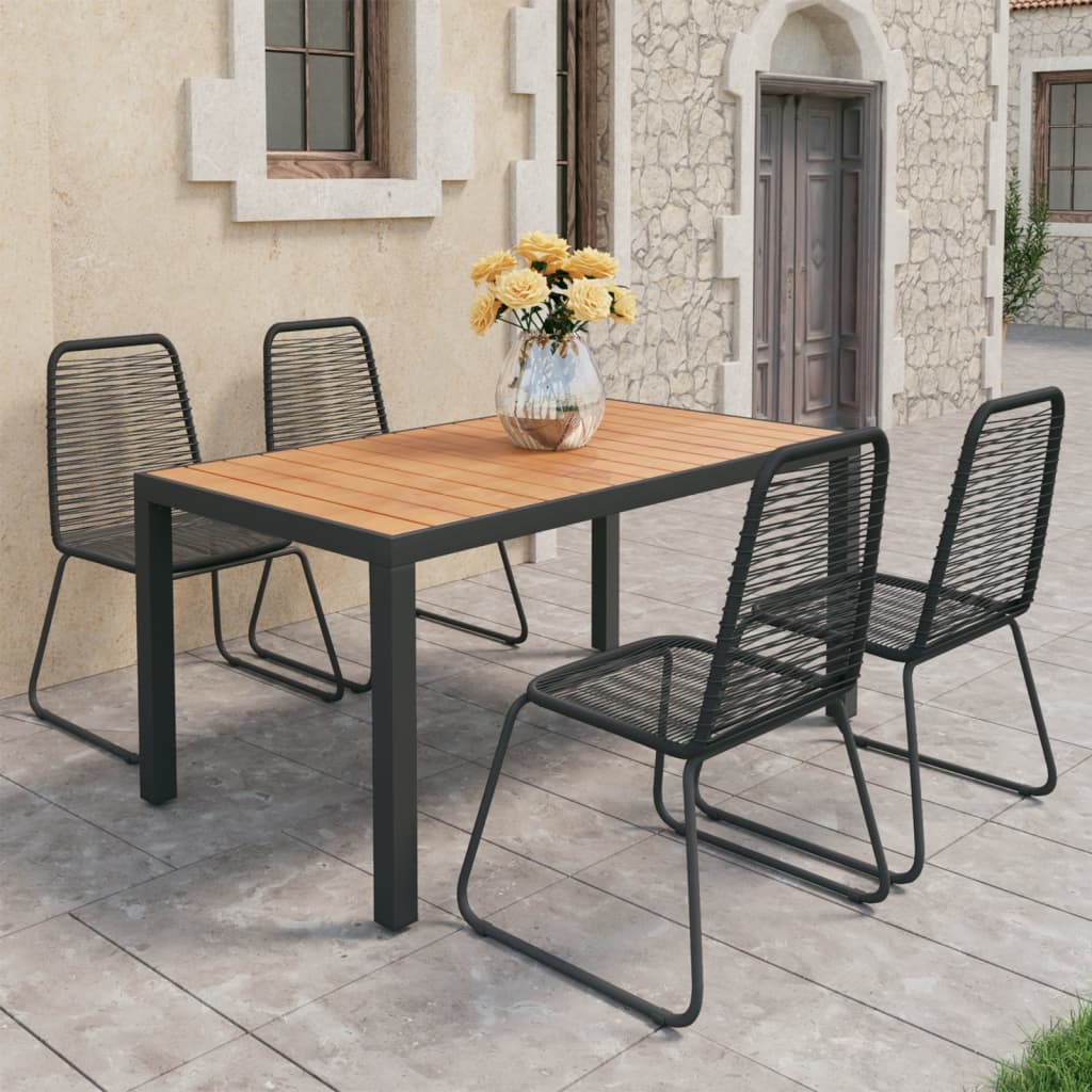 3 Piece Garden Dining Set Pvc Rattan
