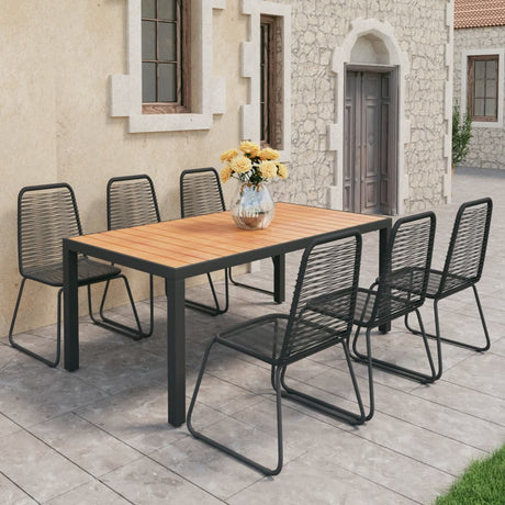 3 Piece Garden Dining Set Pvc Rattan