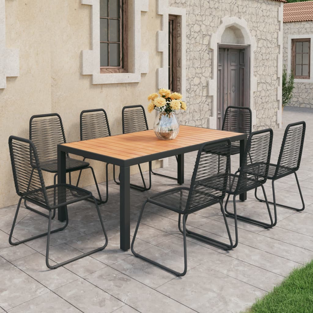 3 Piece Garden Dining Set Pvc Rattan