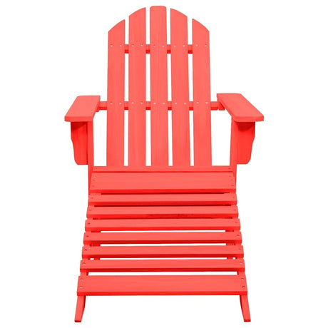 Garden Adirondack Chair With Ottoman Solid Fir Wood