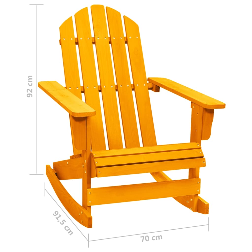 Garden Adirondack Rocking Chair Solid Fir Wood