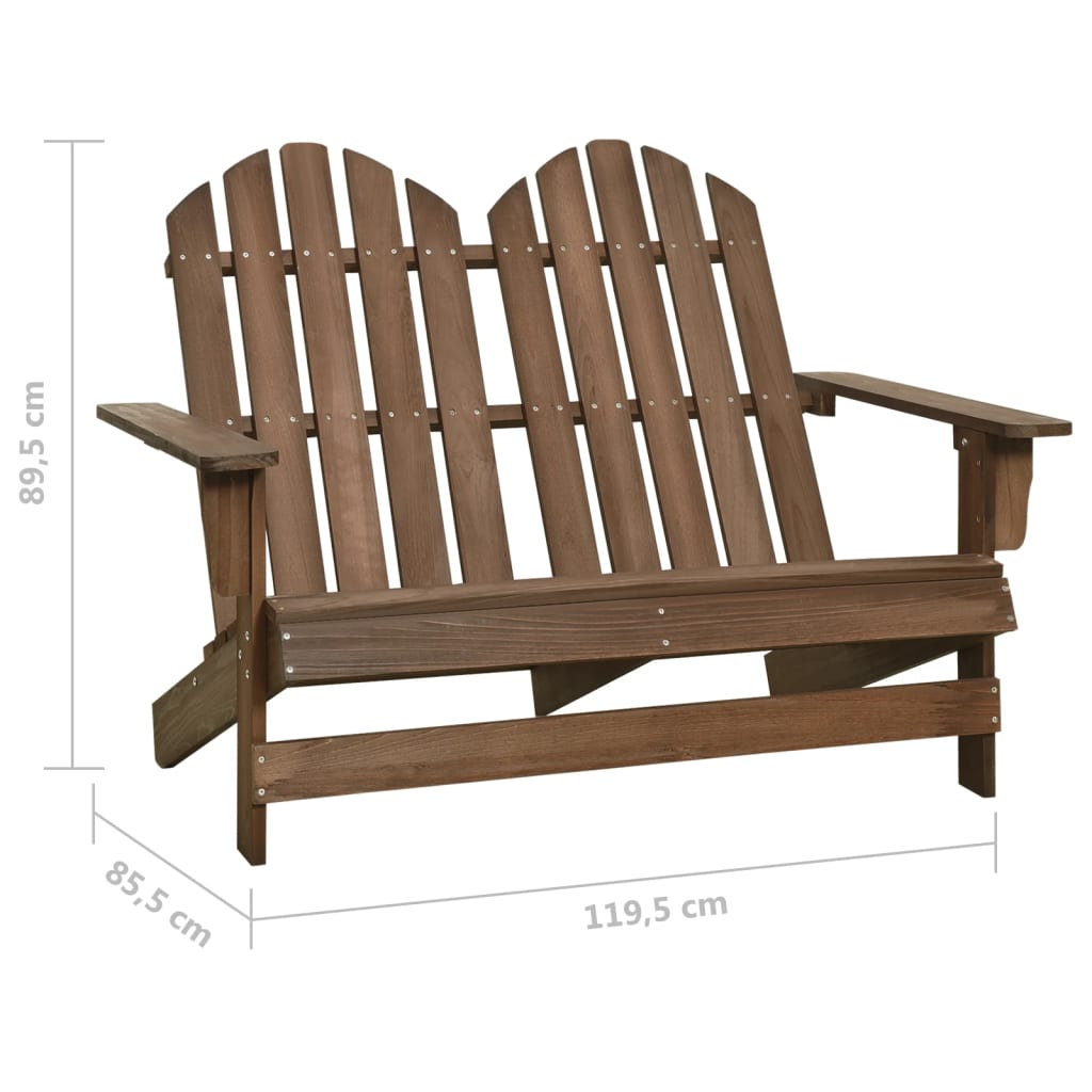 2-Seater Garden Adirondack Chair Solid Fir Wood