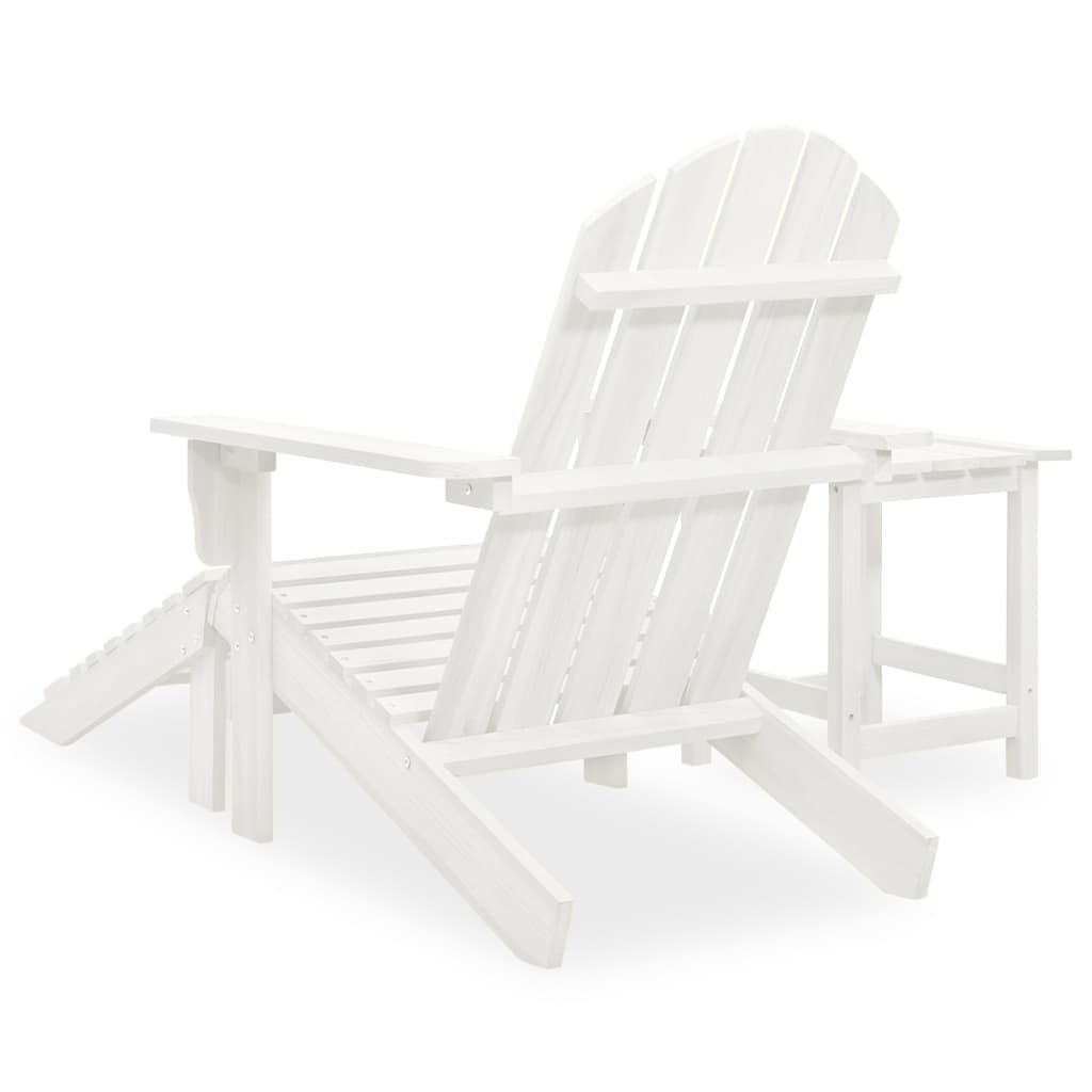Garden Adirondack Chair With Ottoman&Table Solid Fir Wood