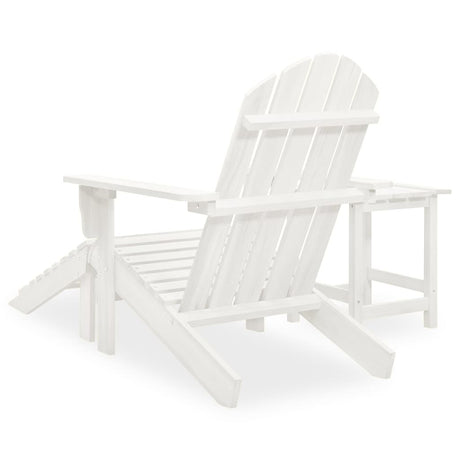 Garden Adirondack Chair With Ottoman&Table Solid Fir Wood