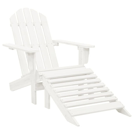 Garden Adirondack Chair With Ottoman&Table Solid Fir Wood