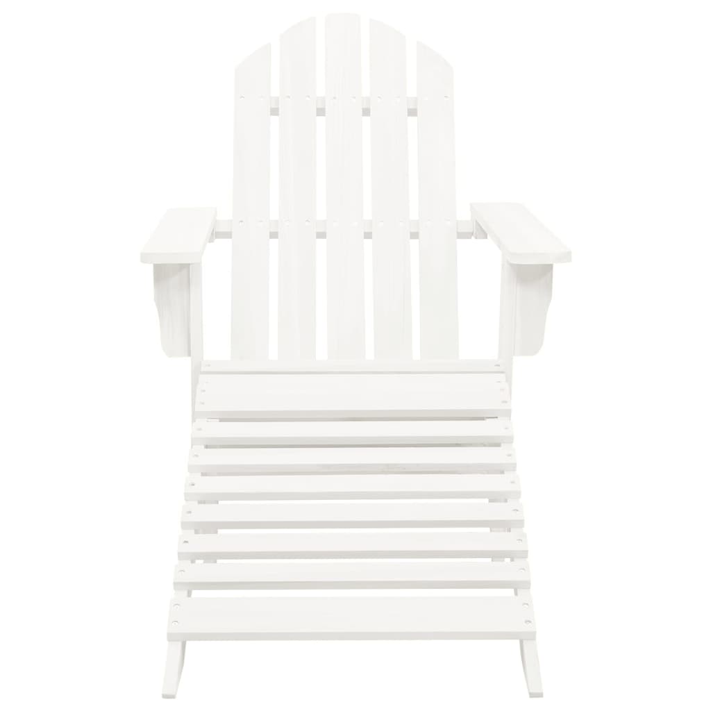 Garden Adirondack Chair With Ottoman&Table Solid Fir Wood