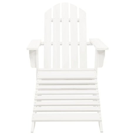 Garden Adirondack Chair With Ottoman&Table Solid Fir Wood