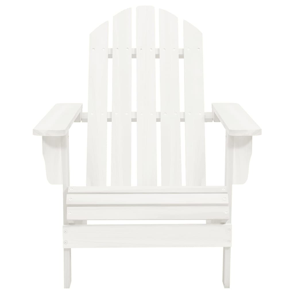 Garden Adirondack Chair With Ottoman&Table Solid Fir Wood