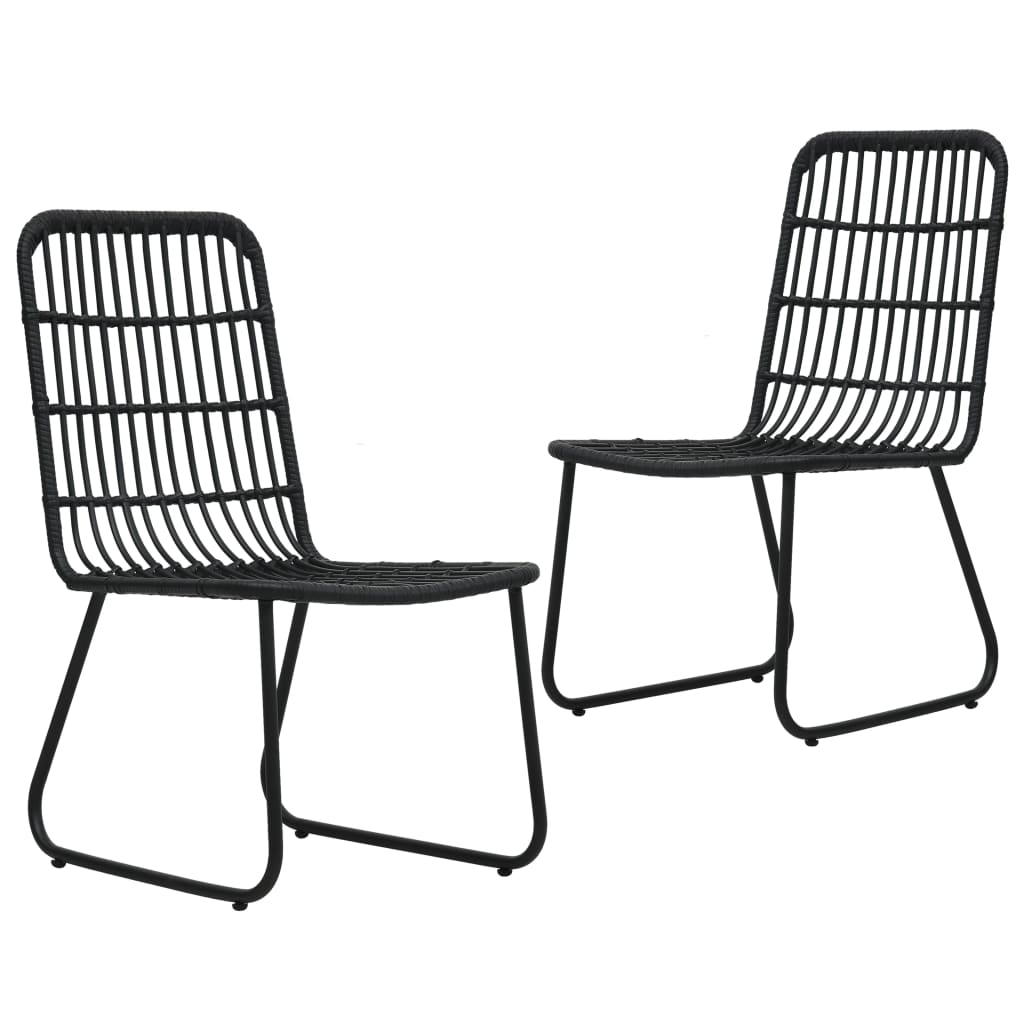 3 Piece Outdoor Dining Set Poly Rattan And Glass