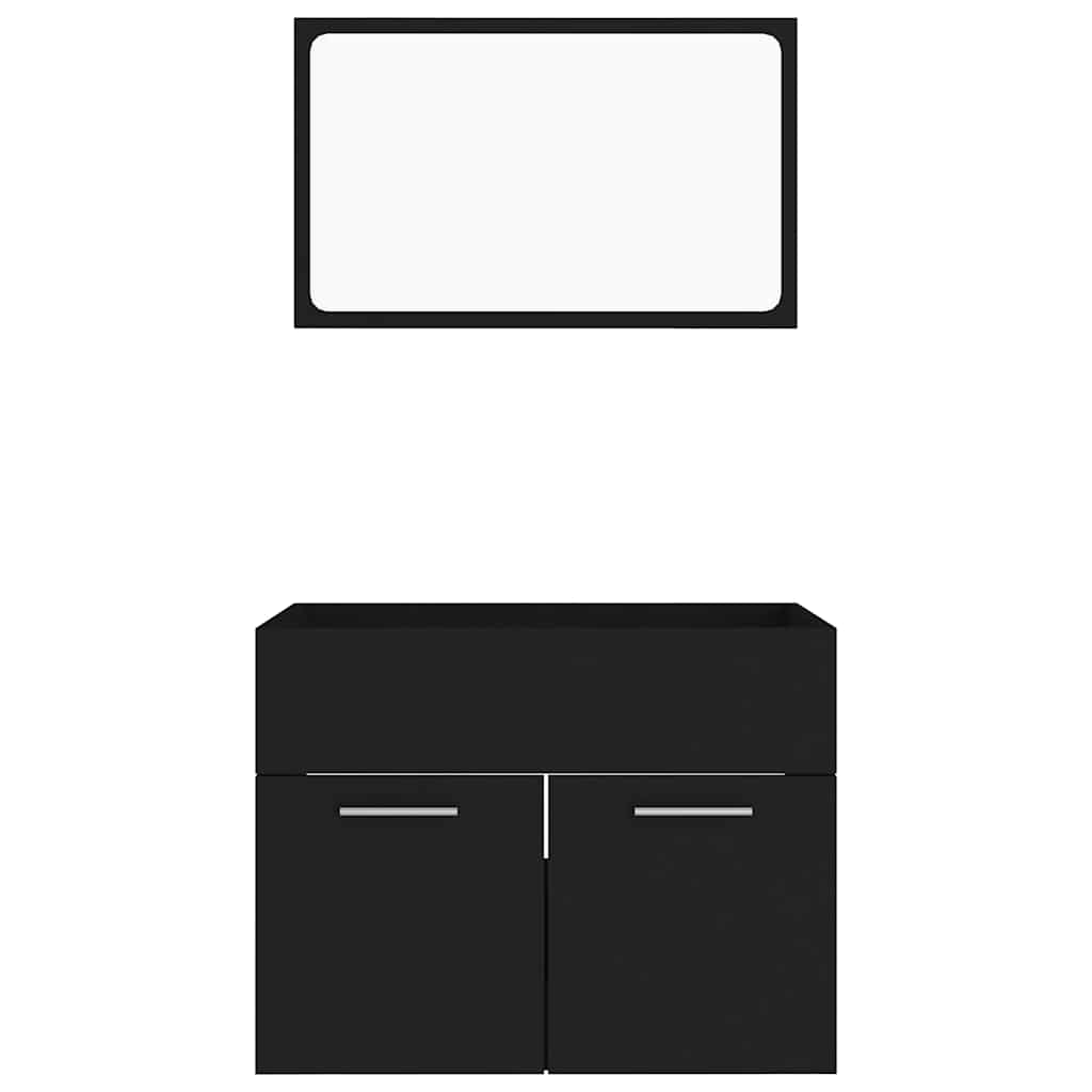 2 Piece Bathroom Furniture Set Engineered Wood