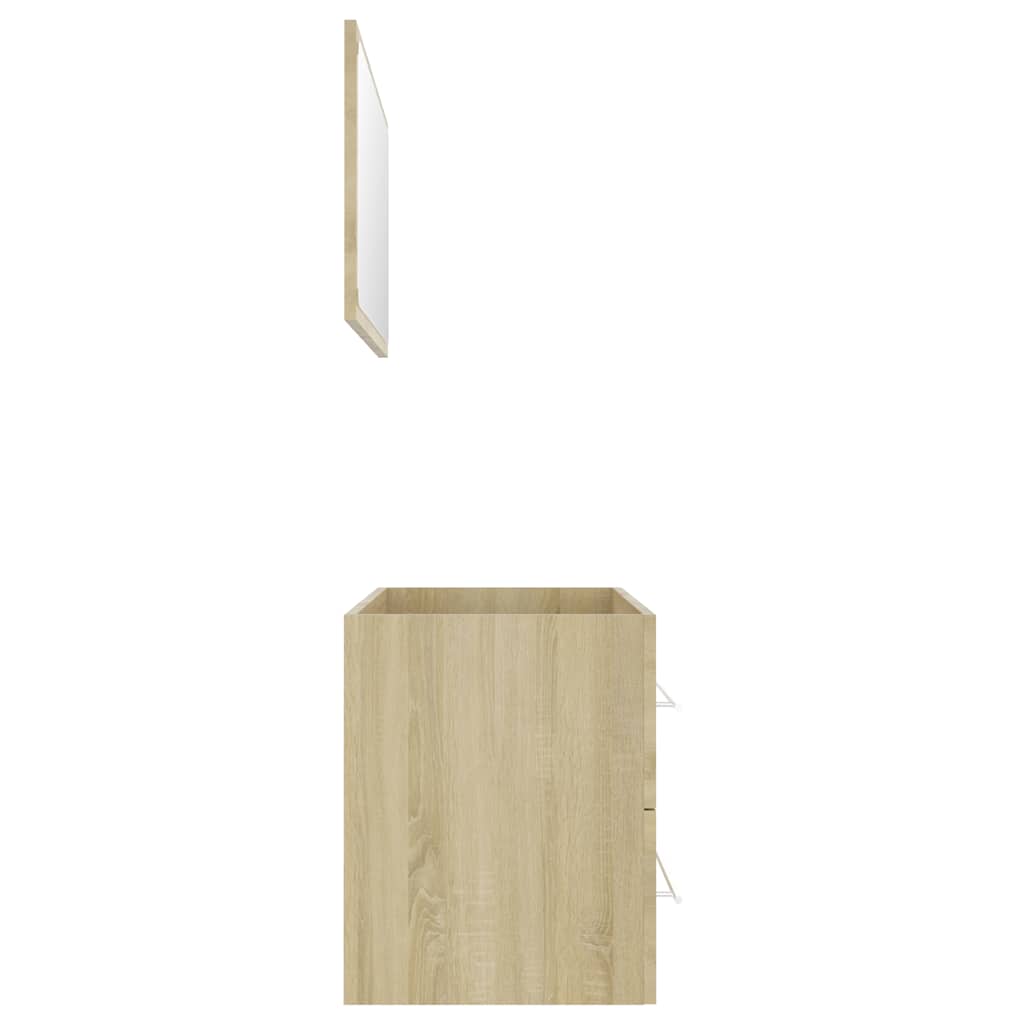 2 Piece Bathroom Furniture Set Engineered Wood