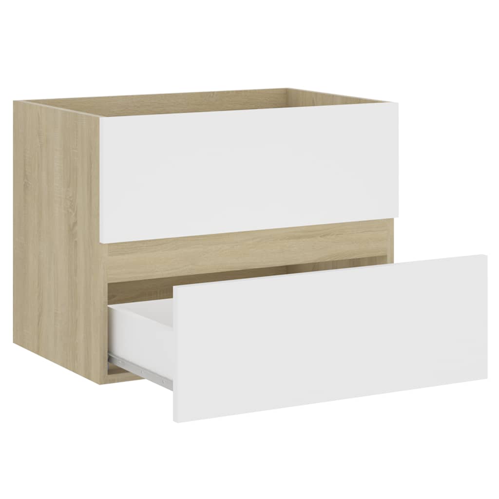 2 Piece Bathroom Furniture Set Engineered Wood
