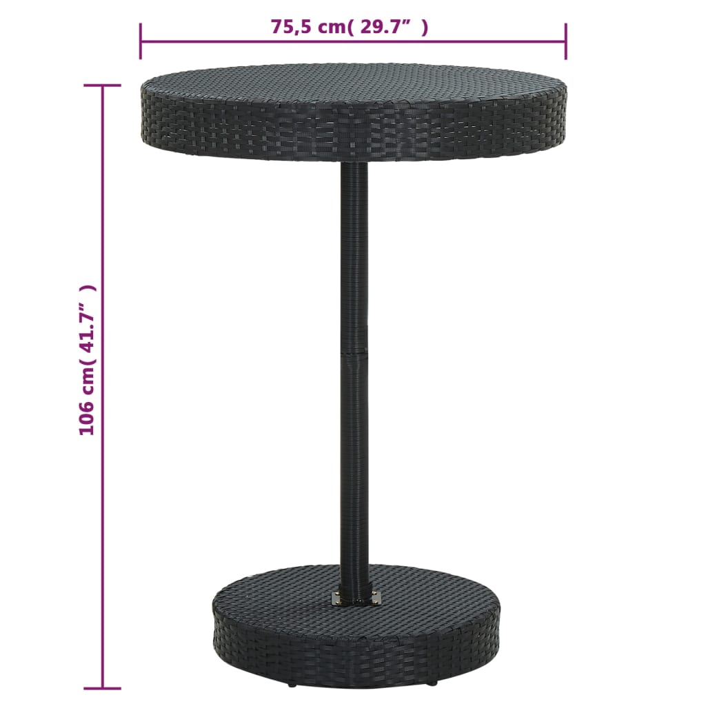 5 Piece Garden Bar Set Poly Rattan