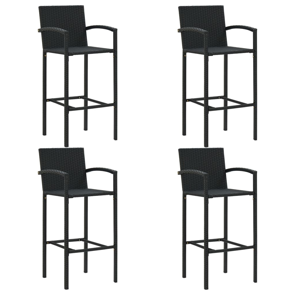 5 Piece Garden Bar Set Poly Rattan