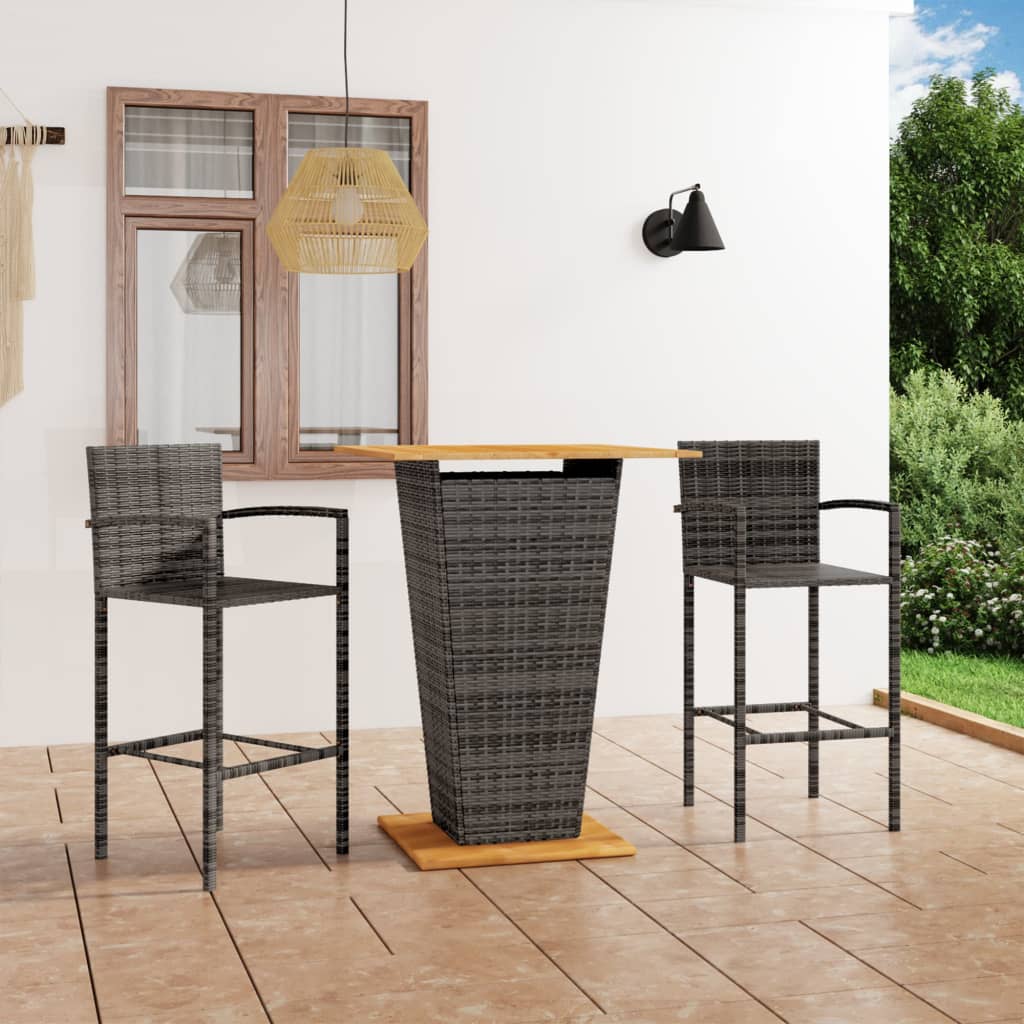 3 Piece Garden Bar Set