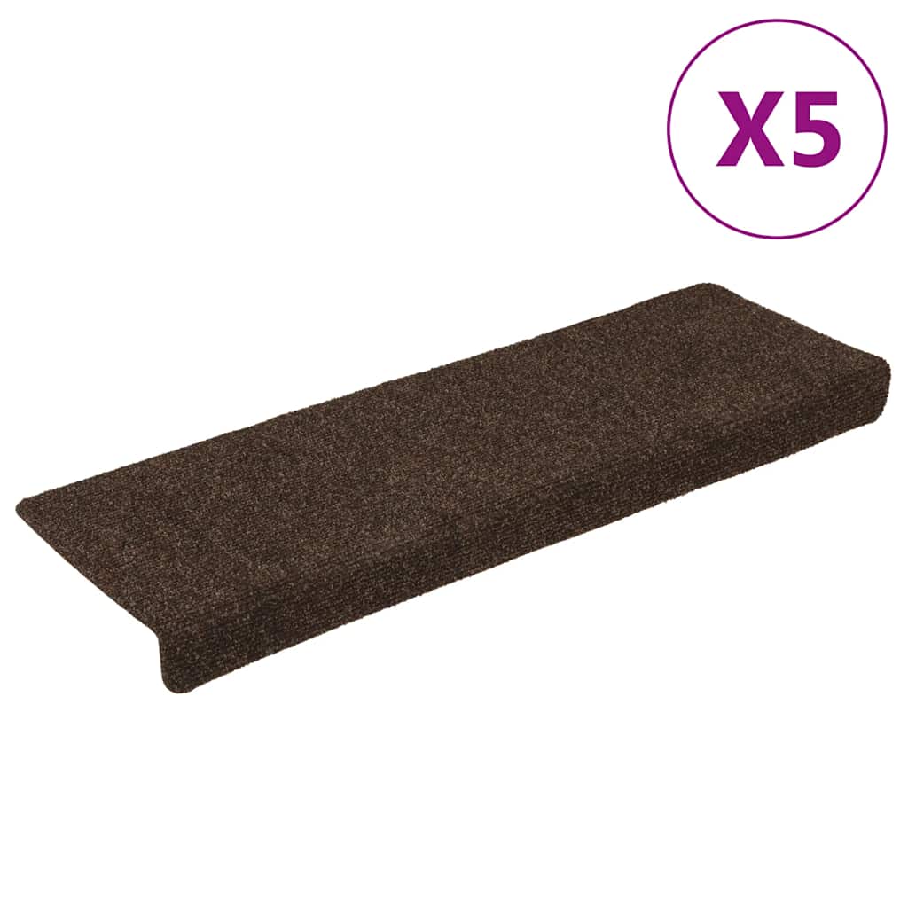 Stair Mats 5 Pcs Needle Punch 65X21X4 Cm
