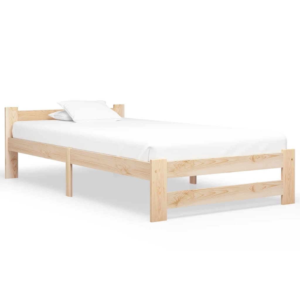 Bed Frame Without Mattress Solid Pine Wood