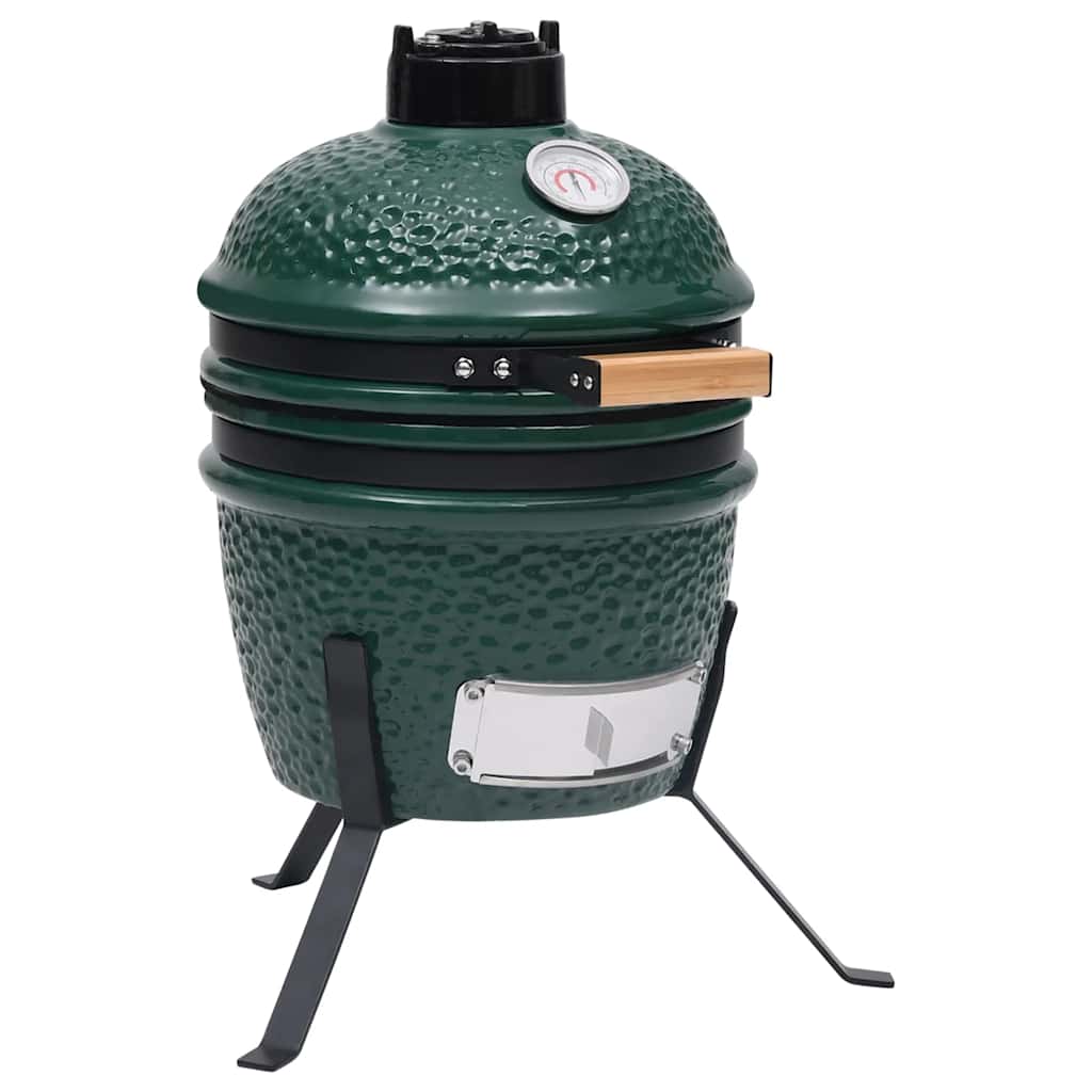 2-In-1 Kamado Barbecue Grill Smoker Ceramic 56 Cm