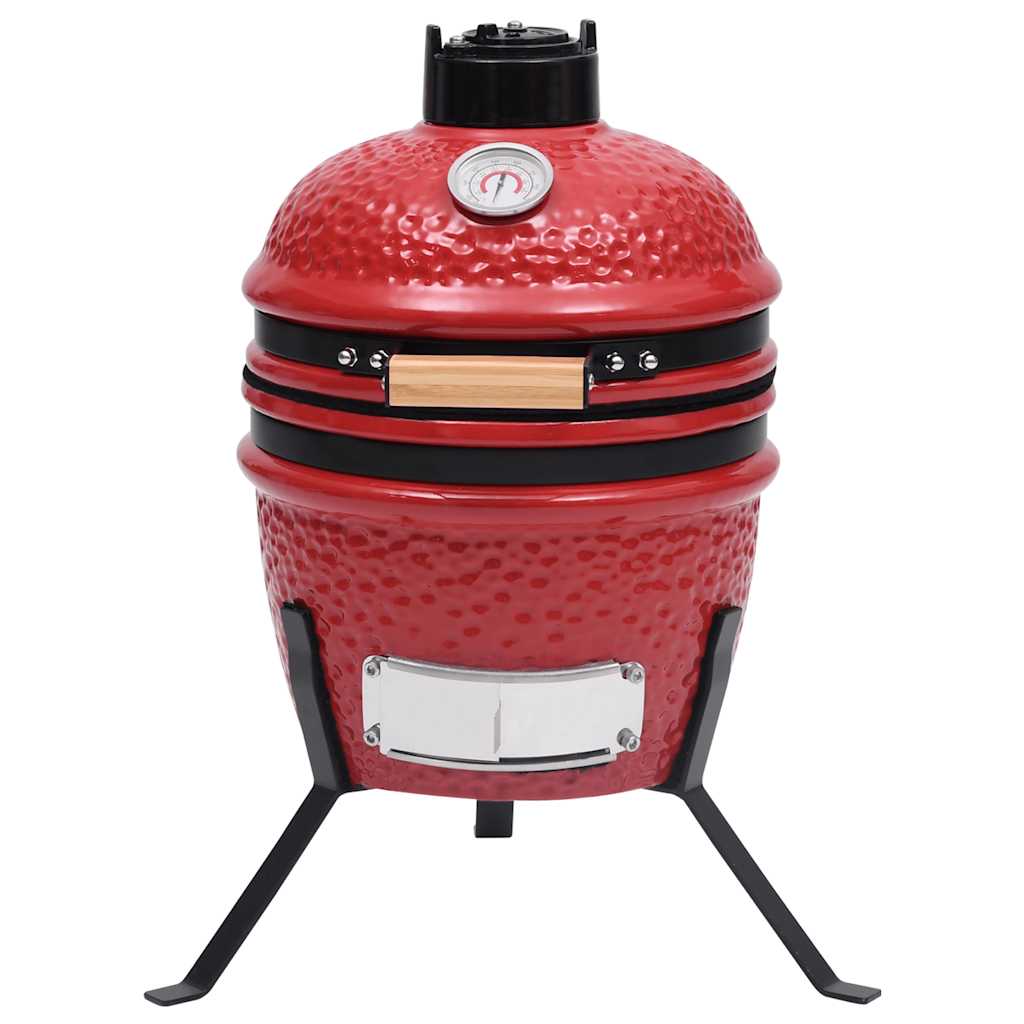 2-In-1 Kamado Barbecue Grill Smoker Ceramic 56 Cm