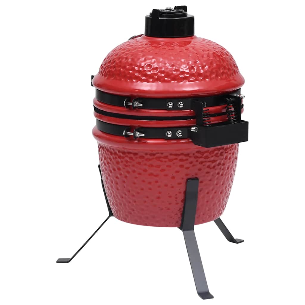 2-In-1 Kamado Barbecue Grill Smoker Ceramic 56 Cm
