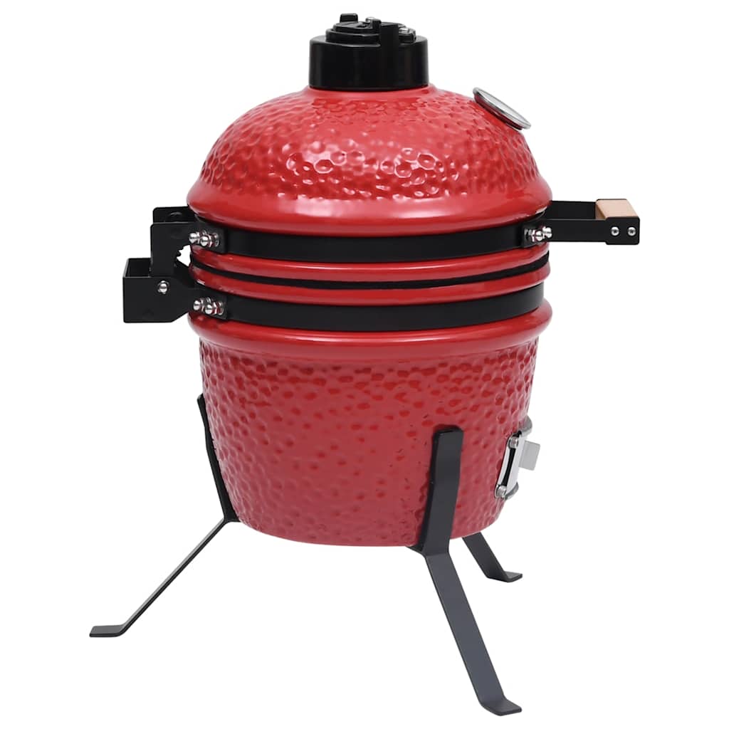 2-In-1 Kamado Barbecue Grill Smoker Ceramic 56 Cm
