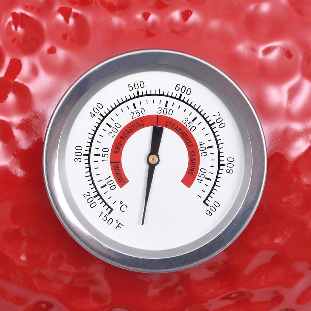 2-In-1 Kamado Barbecue Grill Smoker Ceramic 56 Cm