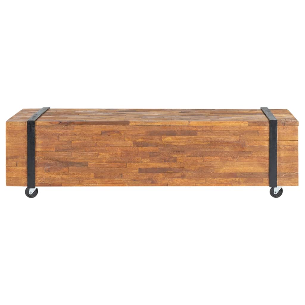 Tv Stand 110X30X32.5 Cm Solid Teak Wood