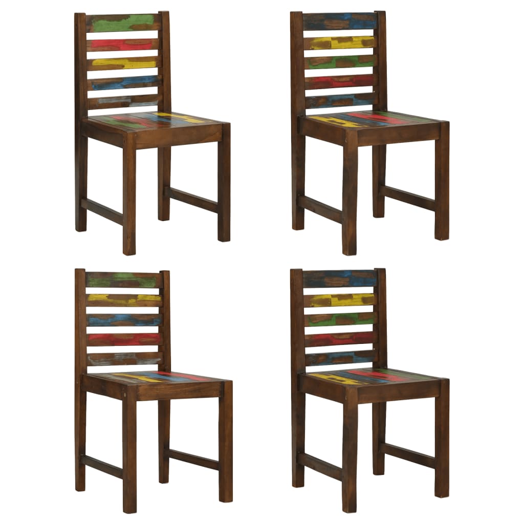 Dining Chairs 6 Pcs Solid Reclaimed Wood