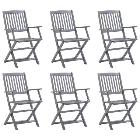 Folding Outdoor Chairs 2 Pcs Solid Acacia Wood