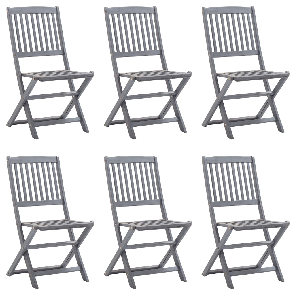 Folding Outdoor Chairs 2 Pcs Solid Acacia Wood
