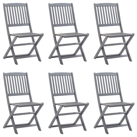Folding Outdoor Chairs 2 Pcs Solid Acacia Wood
