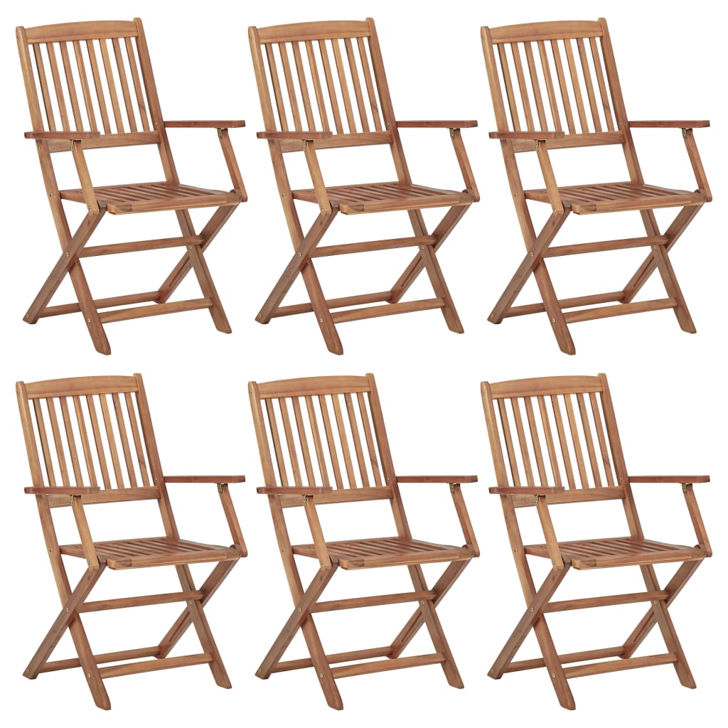 Folding Outdoor Chairs 2 Pcs Solid Acacia Wood