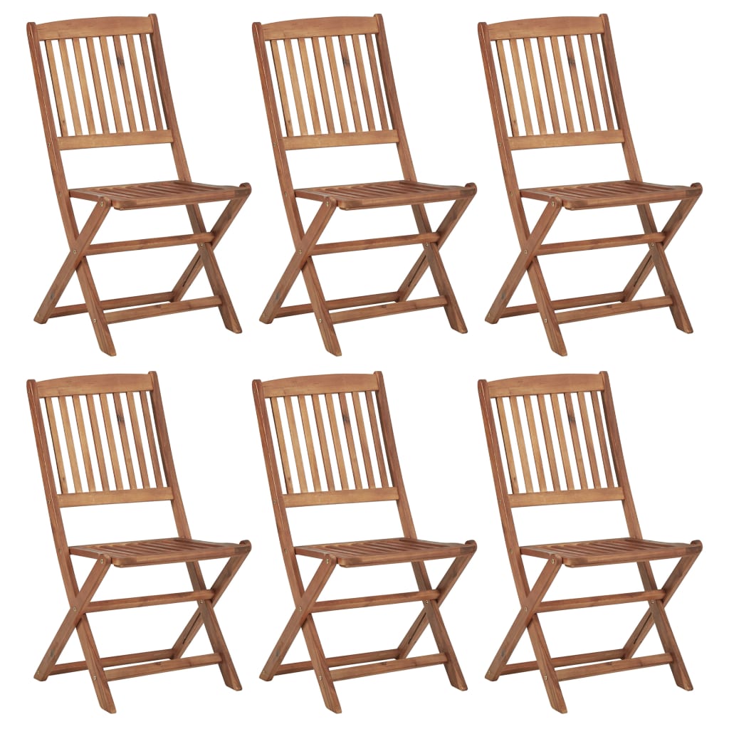 Folding Outdoor Chairs 2 Pcs Solid Acacia Wood