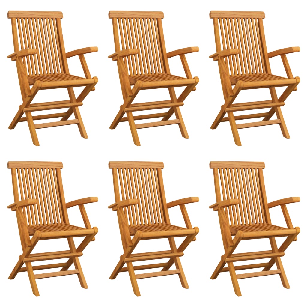 Garden Chairs 8 Pcs Solid Teak Wood
