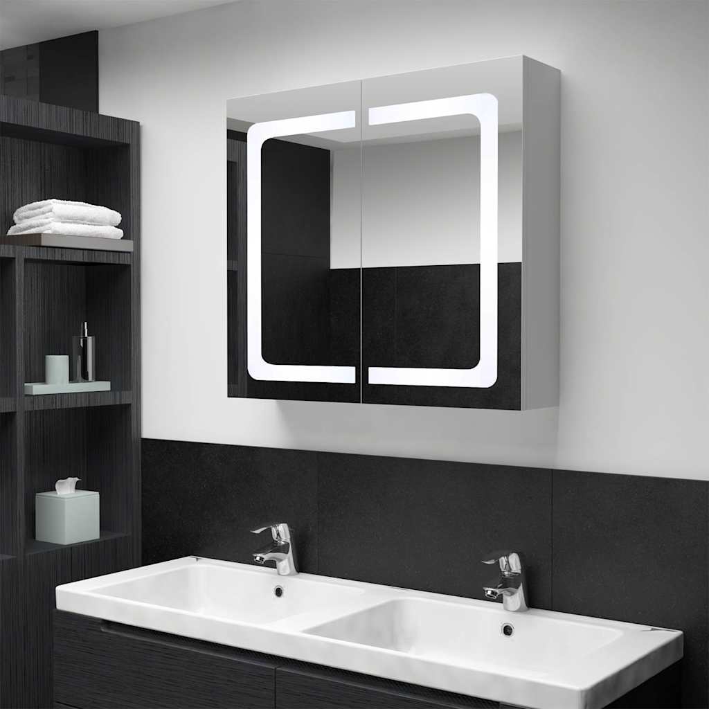 Led Bathroom Mirror Cabinet 80X12.2X68 Cm