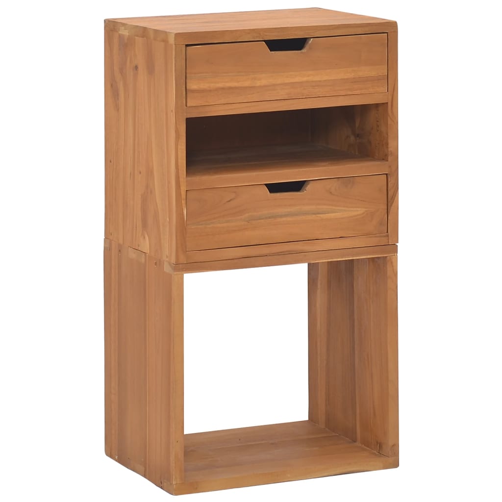 Storage Cabinet 40X30X76 Cm Solid Teak Wood